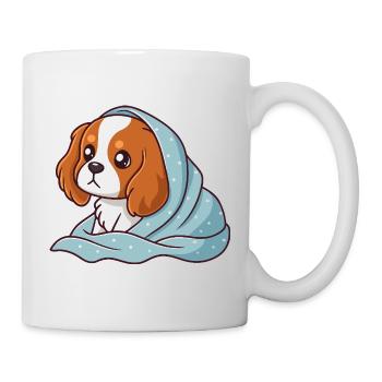 Beagle wrapped up in blue - Mug - white - Right