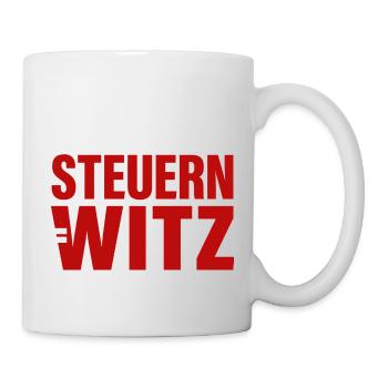 Brutto - Steuern = Witz - Tasse - Weiß - Rechts