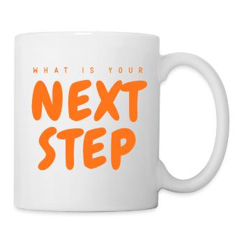Next Step Orange Font, Next Step - Mug - white - Right
