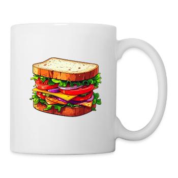 Sandwich - Tasse - Weiß - Rechts