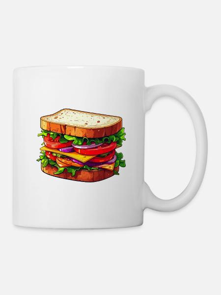 Sandwich - Tasse - Weiß