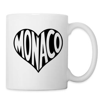 Monaco au cœur - Mug blanc - blanc - Droite