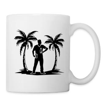 Holiday Palm Trees Beach Silhouette - Mug - white - Right