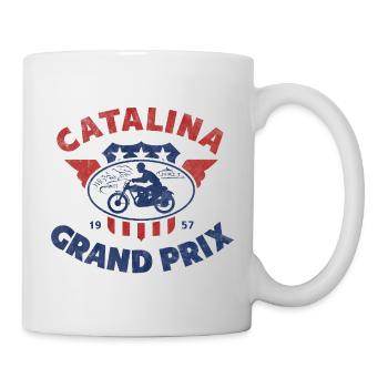 Catalina Grand Prix Vintage Moto - Tasse - Weiß - Rechts