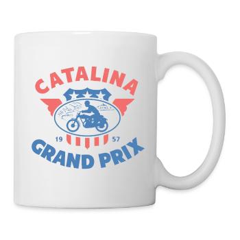 Catalina Grand Prix Vintage-Motorrad - Tasse - Weiß - Rechts