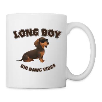 Dackel Spruch Lange Junge Große Hund Vibes - Tasse - Weiß - Rechts