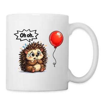 Süßer Igel Geschenk Idee mit Humor - Tasse - Weiß - Rechts