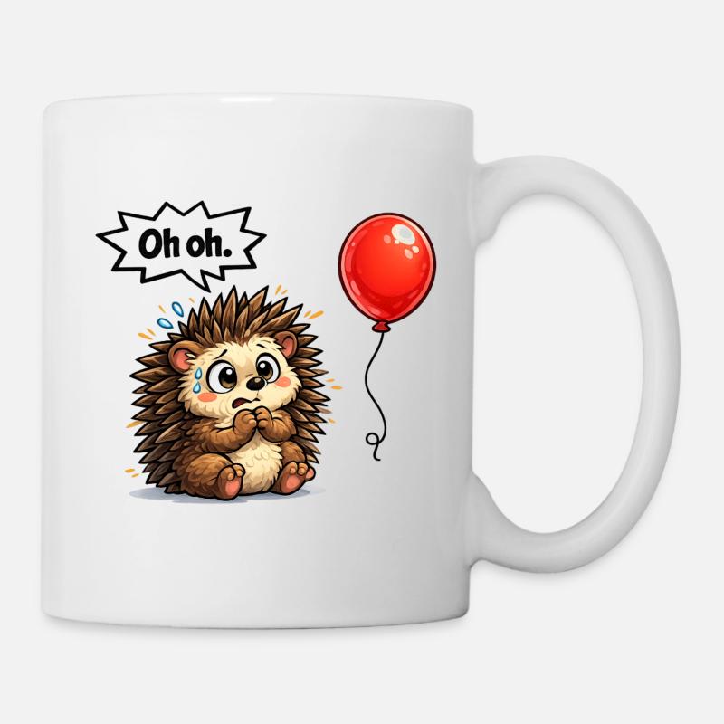 Cute hedgehog gift idea with humor - Mug - white