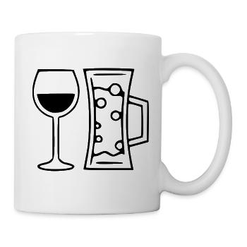 Wein Weinglas Rotwein  - Tasse - Weiß - Rechts