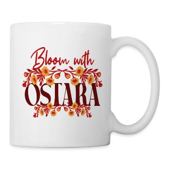 Blühen Sie mit Ostara Frohe Ostern Ostara Blumen - Tasse - Weiß - Rechts