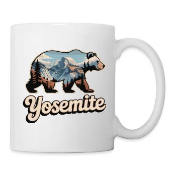 Yosemite Bär - Nationalpark Outdoor Design - Tasse - Weiß - Rechts