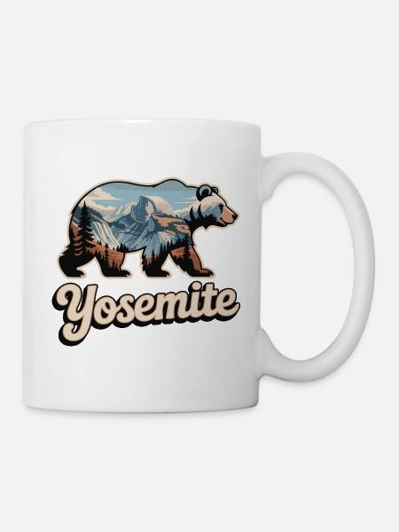 Yosemite Bär - Nationalpark Outdoor Design - Tasse - Weiß