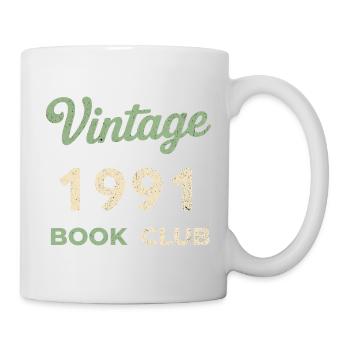 Cadeau rétro de l’année de naissance du club de lecture vintage 1991 - Mug blanc - blanc - Droite