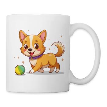 Plaisir de boules de chien câlin - Mug blanc - blanc - Droite