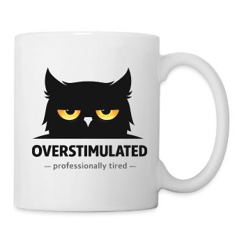 Overstimulated Owl: Professionally Tired - Mug - white - Right