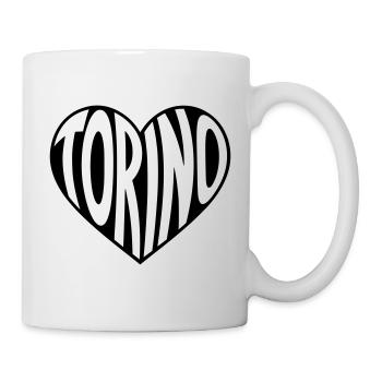 Turin, Turin Typographie du cœur - Mug blanc - blanc - Droite