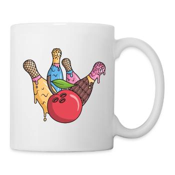 Bowlingspieler Eiscreme Kinder Jungen Bowling - Tasse - Weiß - Rechts