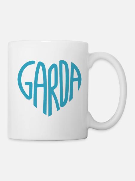 Garda Blau Signatur-Typo - Tasse - Weiß