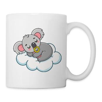 Baby-Koala-Träumer auf Pastellwolke - Tasse - Weiß - Rechts
