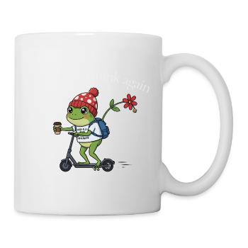 Frog on Scooter — Rethinking - Mug - white - Right