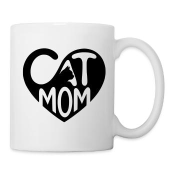 Maman Chat, Cœur de Maman Chat - Mug blanc - blanc - Droite