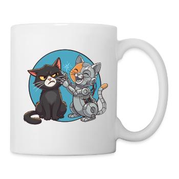 Chat und Roboter - Tasse - Weiß - Rechts