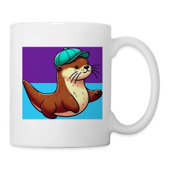 loutre - Mug blanc - blanc - Droite