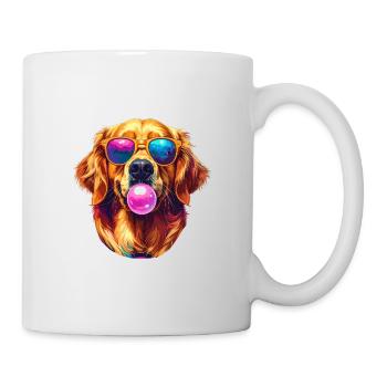 Pop Art Golden Retriever Portrait - Mug - white - Right