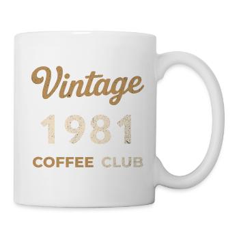 Vintage 1981 – Coffee Club Retro Birth Year - Mug - white - Right