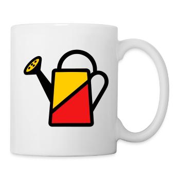 Two-tone watering can tool vegetable gardener - Mug - white - Right