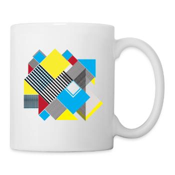 Geometric Color Square Composition - Mug - white - Right