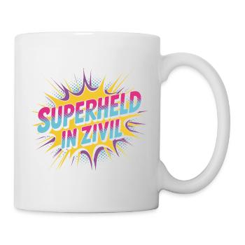 Superheld In Zivil Superhero Superhelden Kostüm - Tasse - Weiß - Rechts