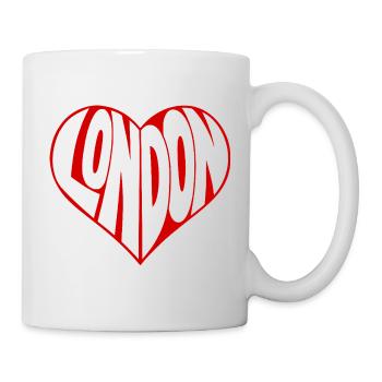 London Herz Typo - Tasse - Weiß - Rechts