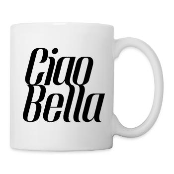 Ciao Bella Italy Saying – Minimal Typo Design - Mug - white - Right