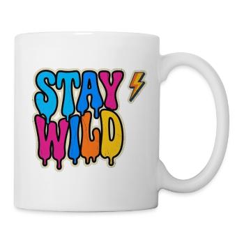 ​Stay Wild Neon Graffiti Typography - Mug - white - Right
