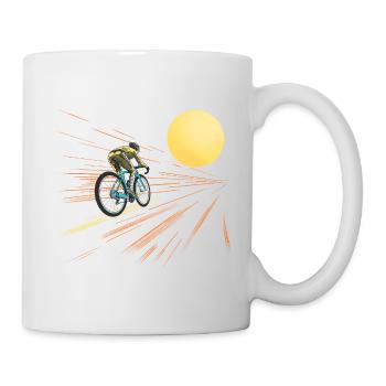Radfahren zur Sonne - Tasse - Weiß - Rechts