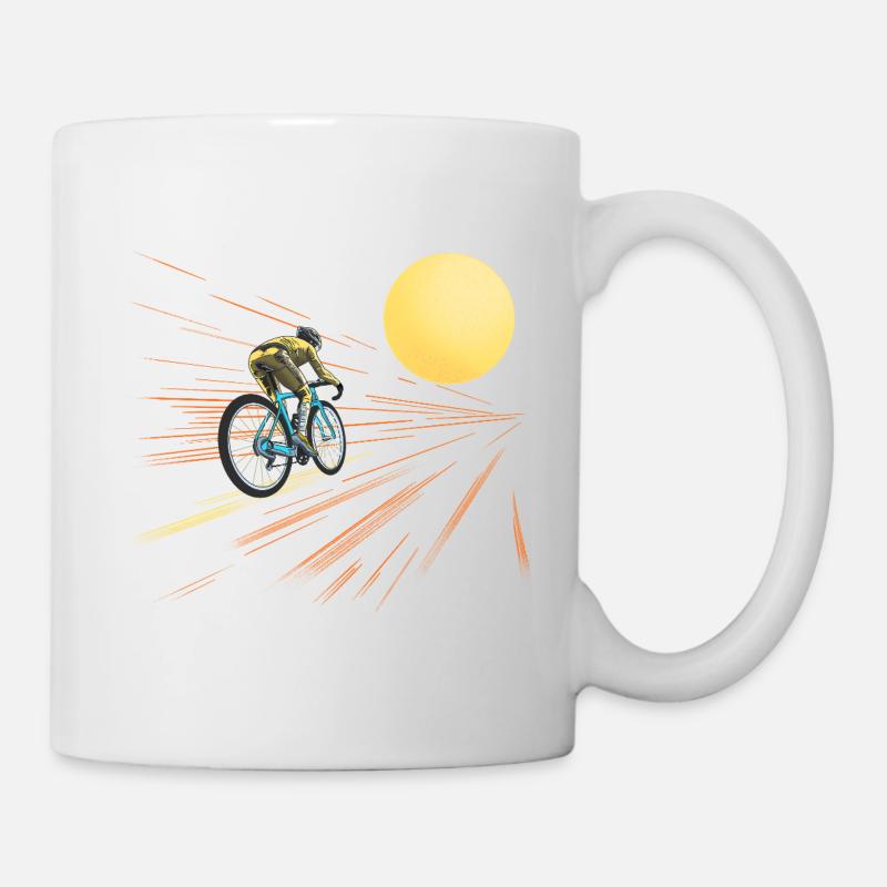 À vélo vers le soleil - Mug blanc - blanc