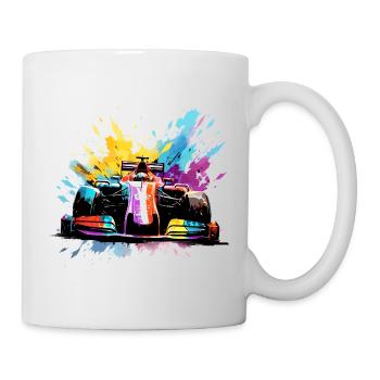 Race Car Speed Colorful Splash Art Racer - Mug - white - Right