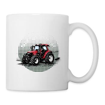 Vie à la ferme – Cadeau de l’expression vintage du tracteur rouge - Mug blanc - blanc - Droite