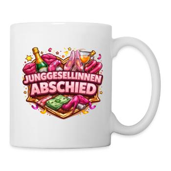 Junggesellinnenabschied Party Motiv bunte Schuhe - Tasse - Weiß - Rechts