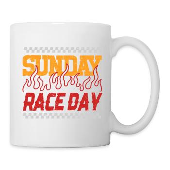 Autorennen Motorsport Sunday Race Day - Tasse - Weiß - Rechts