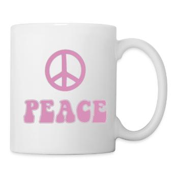 Flower Power de style rétro hippie Peace Symbol - Mug blanc - blanc - Droite