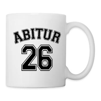 Abitur 26 | Abi Shirt | Name eintragen - Tasse - Weiß - Rechts