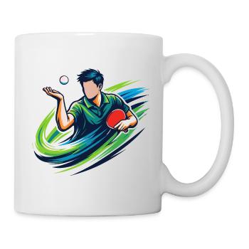 Table Tennis Serve Shirt Ping Pong Player - Mug - white - Right