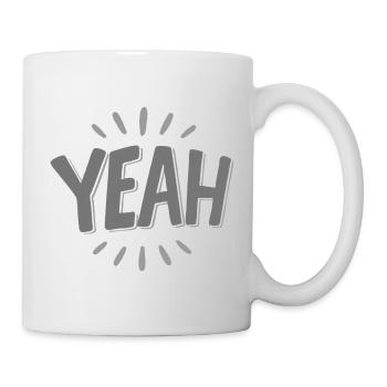 yes cheer beam design - Mug - white - Right