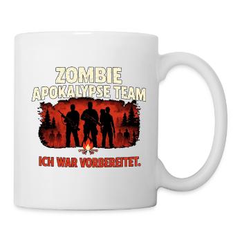 Zombie Apokalypse Team Survival Humor - Tasse - Weiß - Rechts