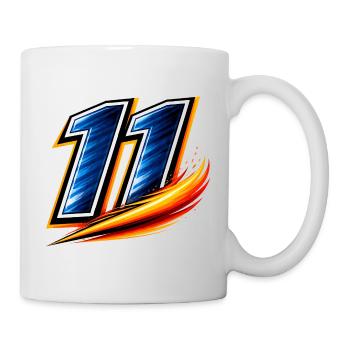 Numéro 11 Maillot de football Vitesse d’ailier - Mug blanc - blanc - Droite