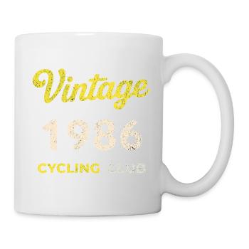 Vintage 1986 – Cycling Club Retro Birth Year - Mug - white - Right