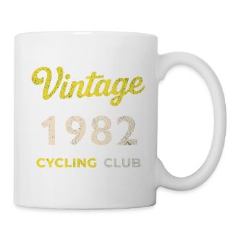 Vintage 1982 – Cycling Club Retro Geburtsjahr - Tasse - Weiß - Rechts