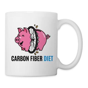 Cochon diète en fibre de carbone - Mug blanc - blanc - Droite